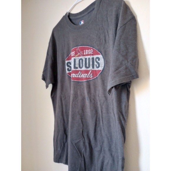 MLB St. Louis Cardinals Men's Large Baseball Gray Short Sleeve Crew Neck T-Shirt - Picture 3 of 6